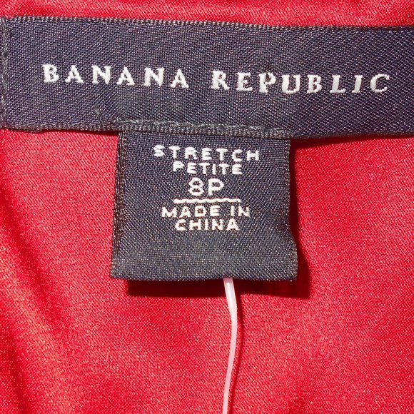NWT $148 BANANA REPUBLIC Silk Red Mini Dress 8P Sexy Cocktail Party Date Night - Picture 4 of 6